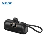 X-AGE ConvE Capsule 5000mAh Mini Power Bank (XPB10) with Built-in Type-C Cable and 22.5W Fast Charging image 5