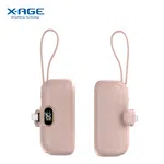 X-AGE ConvE Capsule 5000mAh Mini Power Bank (XPB10) with Built-in Type-C Cable and 22.5W Fast Charging image 3
