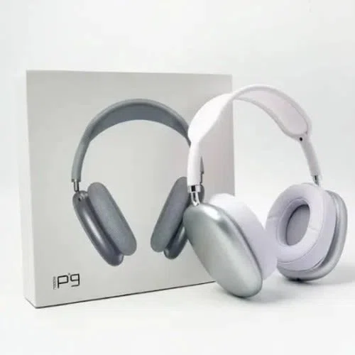 P9 Wireless Bluetooth Headphones / P9 Hi-Fi Wireless Headset 🎧 (Grey/White) - Available at AfnoBazar Nepal