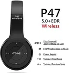 P47 Foldable Wireless Bluetooth Headset with Mic – 5.0+EDR - Available at AfnoBazar Nepal
