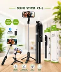 R1-L 3-in-1 Extendable Selfie Stick Tripod with Bluetooth Remote - Available at AfnoBazar Nepal