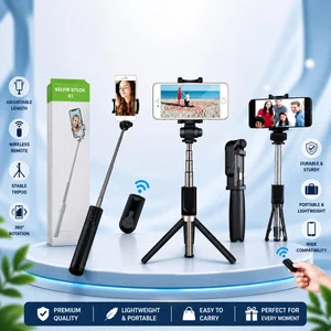 R1 Selfie Stick Phone Tripod Bluetooth Remote – Extendable 360° Rotation Monopod - Available at AfnoBazar Nepal