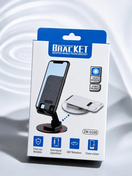 Universal Adjustable Desktop Phone Bracket Stand. The model ZM-0108 is commonly listed as a 360° rotating phone/tablet stand. - Available at AfnoBazar Nepal