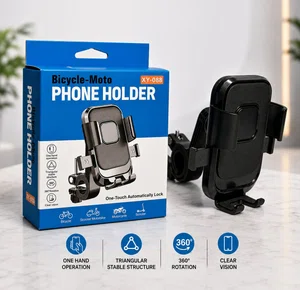 XY-088 Universal 360° Rotating Bike & Motorcycle Mobile Phone Holder – One-Touch Lock, Anti-Shake Grip & Adjustable Handlebar Mount. - Available at AfnoBazar Nepal