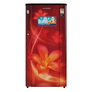 Akaritek 200 Litre Single Door Red Floral Refrigerator AK-RS200RE