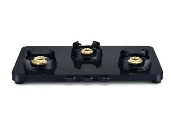 Prestige 40186 3 Burner Slim Cooktop Schott Glass