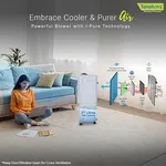 Symphony 27 Litres Air Cooler For Home with Aspen Pads, Powerful Fan, Cool Flow Dispenser and Free Trolley HiFlo 27 image 2