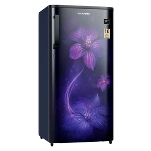 Akaritek 190 Litre Single Door Red Floral Refrigerator AK-RSG190BF - Available at AfnoBazar Nepal