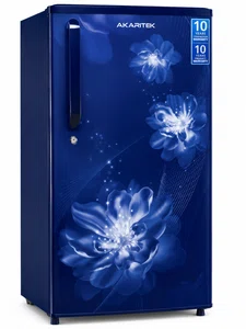Akaritek AKDS180FB 180 Litre Single Door Red Floral Blue - Available at AfnoBazar Nepal