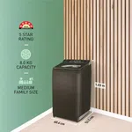 Panasonic 8 Kg Smart WiFi MirAIe Top Load Washing Machine NA-F80X11CNP - Available at AfnoBazar Nepal