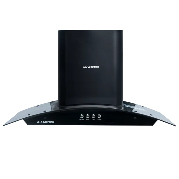 Akaritek 900MM, Stainless Steel Cone Filter with Push Button Switch Chimney AK-C90B1 - Available at AfnoBazar Nepal