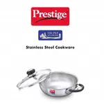 Prestige 37424 Triply Splendor Cookware Kadai induction base with Glass lid 240mm - Available at AfnoBazar Nepal