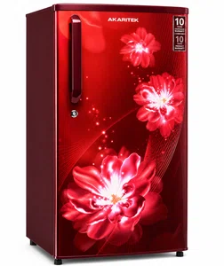 Akaritek AKDS180FR 180 Litre Single Door Red Floral Red - Available at AfnoBazar Nepal