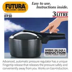 Hawkins Hard Anodised Futura 3Ltr Induction Compatible Pressure Cooker IFP30 - Available at AfnoBazar Nepal