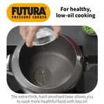 Hawkins Hard Anodised Futura 3Ltr Induction Compatible Pressure Cooker IFP30 - Available at AfnoBazar Nepal