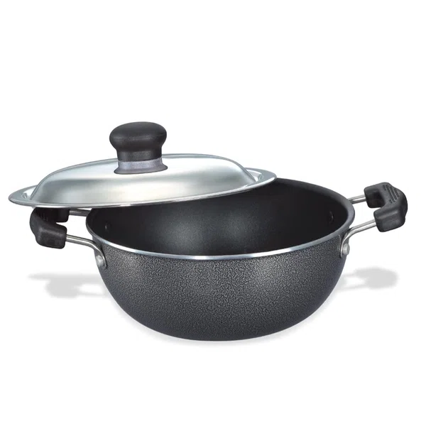 Prestige 30729 1.7 Ltr Non Stick Kadai with SS Lid - Available at AfnoBazar Nepal