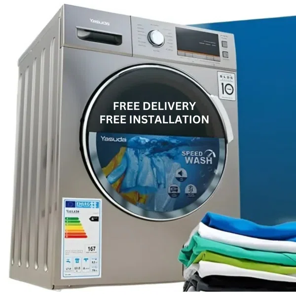 Yasuda 8kg Front Load, Dark Silver, Direct Drive (DD) Inverter Motor Washing Machine YS-FL80TD