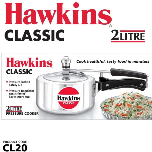 Hawkins 2.0 ltrs CL20 Classic Pressure Cooker - Available at AfnoBazar Nepal