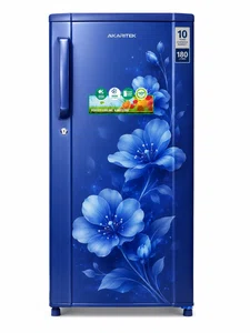 Akaritek AKGS180BF 180 Litre Single Door Blue Floral - Available at AfnoBazar Nepal