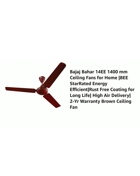 Bajaj 251747EE Novella 14EE 1400MM Elegant Brown 56" Decorative Ceiling Fan Elegant Brown - Available at AfnoBazar Nepal