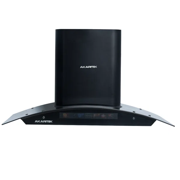 Akaritek 900MM Stainless Steel Baffle Filter with Touch Sensor Chimney AK-C90TA1 - Available at AfnoBazar Nepal