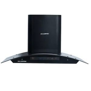 Akaritek 900MM Stainless Steel Baffle Filter with Touch Sensor Chimney AK-C90TA1 - Available at AfnoBazar Nepal