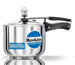 Hawkins 3.0 ltrs HSS3W Wide Stainless Steel Pressure Cooker - Available at AfnoBazar Nepal