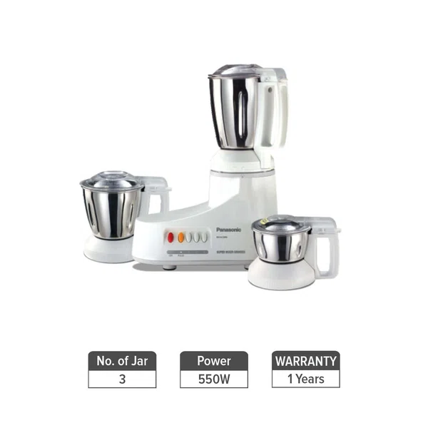 Panasonic MX-AC300SH 550W 3 Jar Super Mixer Grinder - Available at AfnoBazar Nepal