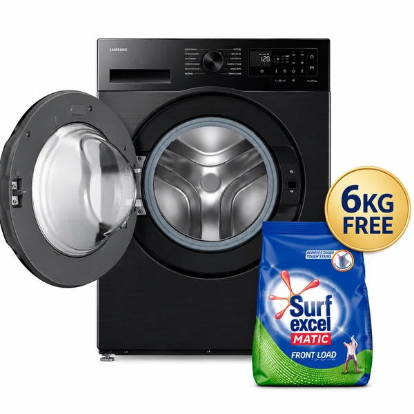 Samsung 12 Kg Washing Machine with AI control, AI Ecobubble, and Super speed WW12DG6B24ABIM 2025 Model - Available at AfnoBazar Nepal