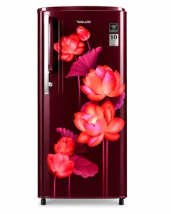 Yasuda Refrigerator YSDS180RLF 180ltr single door red flower