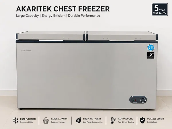 Akaritek AK-DFC300D 300ltr Hard Top dual temperature - Available at AfnoBazar Nepal