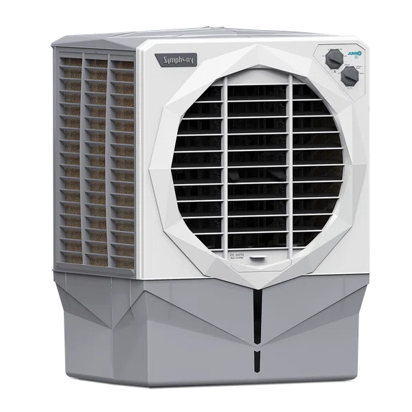 Symphony 45 litres Desert Air Cooler with Powerful Rust-proof +Air Fan, 3-Side Cooling Pads, Fully Closable Louvers Jumbo 45XL+