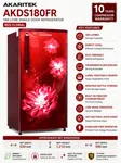 Akaritek AKDS180FR 180 Litre Single Door Red Floral Red - Available at AfnoBazar Nepal