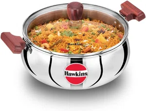 Hawkins 5 Litre Stainless Steel Induction Compatible Handi with Lid SSH50G - Available at AfnoBazar Nepal