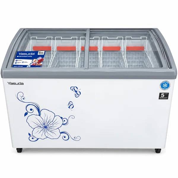 Yasuda Deep Freeze YS-350A 350 Litre Curved Glass Door