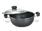 Prestige 30730 0.9 Ltr Non Stick Kadai with SS Lid - Available at AfnoBazar Nepal