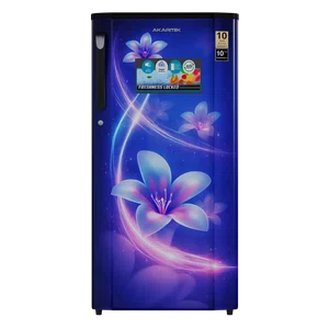 Akaritek 200 Litre Single Door Maroon Floral Refrigerator AK-RS200ME - Available at AfnoBazar Nepal