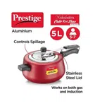 Prestige 10766 5 Ltr IB Pressure Cooker in Red Color - Available at AfnoBazar Nepal