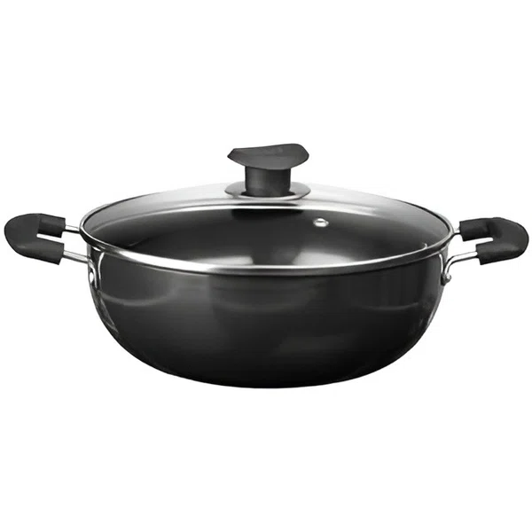 Prestige 30728 3.5 Ltr Non Stick Kadai IB with Glass Lid - Available at AfnoBazar Nepal