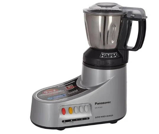 Panasonic MX-AC400 550W 4 Jar Super Mixer Grinder - (Silver) - Available at AfnoBazar Nepal