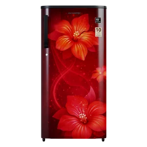 Akaritek 190 Litre Single Door Red Floral Refrigerator AK-RSG190RF - Available at AfnoBazar Nepal