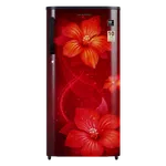 Akaritek 190 Litre Single Door Red Floral Refrigerator AK-RSG190RF - Available at AfnoBazar Nepal