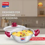 Prestige 36888 28 CM Stainless Steel Kadai Induction Base with Glass Lid - Available at AfnoBazar Nepal