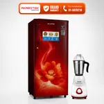Akaritek AKDS180FR 180 Litre Single Door Red Floral Red - Available at AfnoBazar Nepal