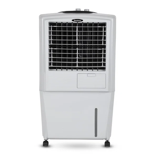 Symphony 27 Litres Air Cooler For Home with Aspen Pads, Powerful Fan, Cool Flow Dispenser and Free Trolley HiFlo 27