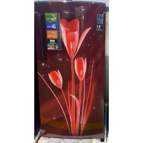 Yasuda 180 Litre Single Door Refrigerator Red Lily YHDC180RLN