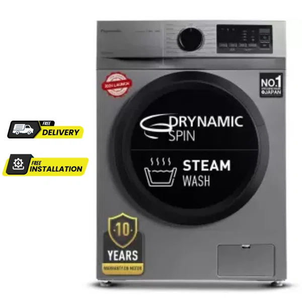 Panasonic Front Load Washing Machine 9 kg Inverter Motor NA-18MG1LN1 - Available at AfnoBazar Nepal