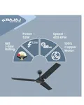 Bajaj Ceiling Fan 281015 Durato Deco 12S1 1200MM Coal Mine Grey - Available at AfnoBazar Nepal