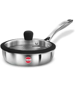 Hawkins PSNF18G 1.5 Ltr Triply SS IC Honeycomb Frypan with Glass Lid - Available at AfnoBazar Nepal