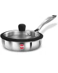 Hawkins PSNF18G 1.5 Ltr Triply SS IC Honeycomb Frypan with Glass Lid - Available at AfnoBazar Nepal